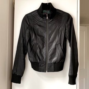 Leather Bomber Jacket
